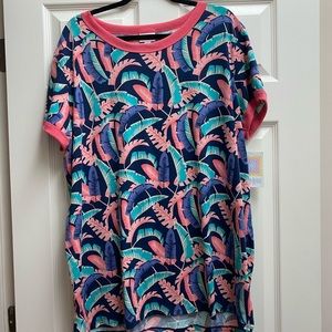 LuLaRoe Tropical Floral Leaves Liv Ringer LLR NWT